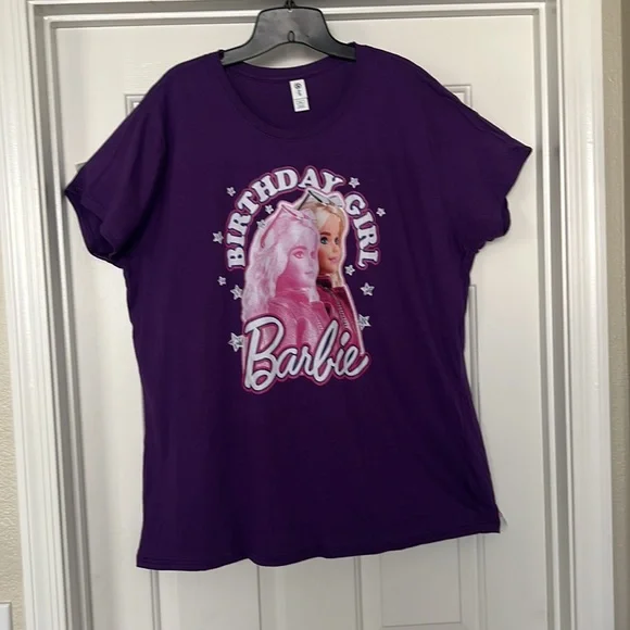 Delta Soft New Purple Birthday Girl Barbie Graphic Tee Size 2XX, 💯 % Cotton!NWT - Picture 8 of 8